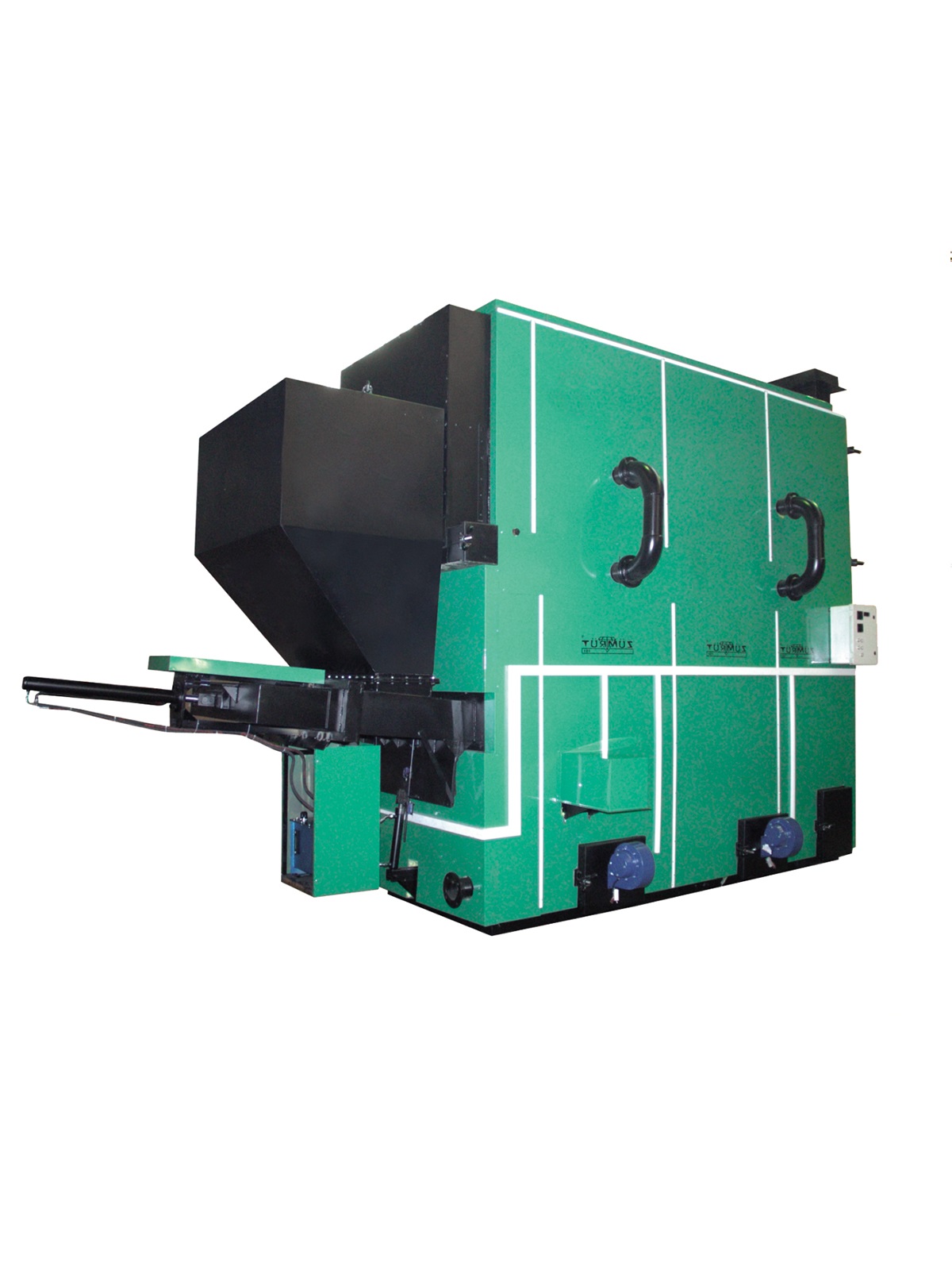 Hidrolik iticili stokerli ve manuel büyük kapasiteli sera kalorifer kazanı